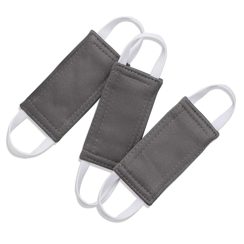 PONY DANCE Baby Door Latch Cover Closer - Nursery Door Silencer with Strong Elastic Straps, Thick Solid Cushion for Noise Reduction, Prevents Slamming, 3 Pieces, 4W x 2L Inches, Grey - Image 1